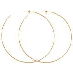 Extra Large Hoop Earrings in Yellow Gold by Allison Bryan