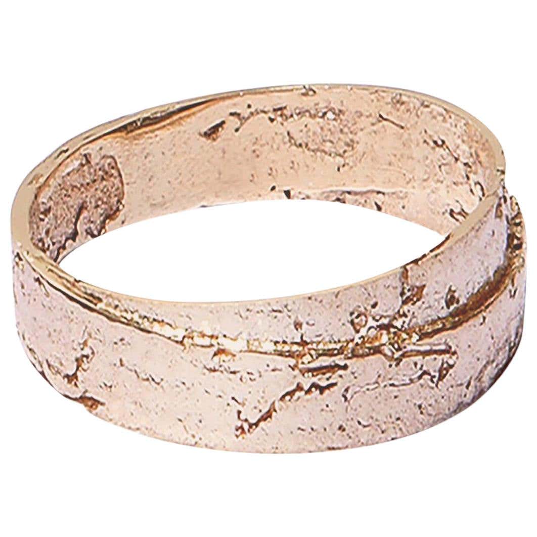Rose Gold Wrapped Paper Ring by Allison Bryan at 1stDibs