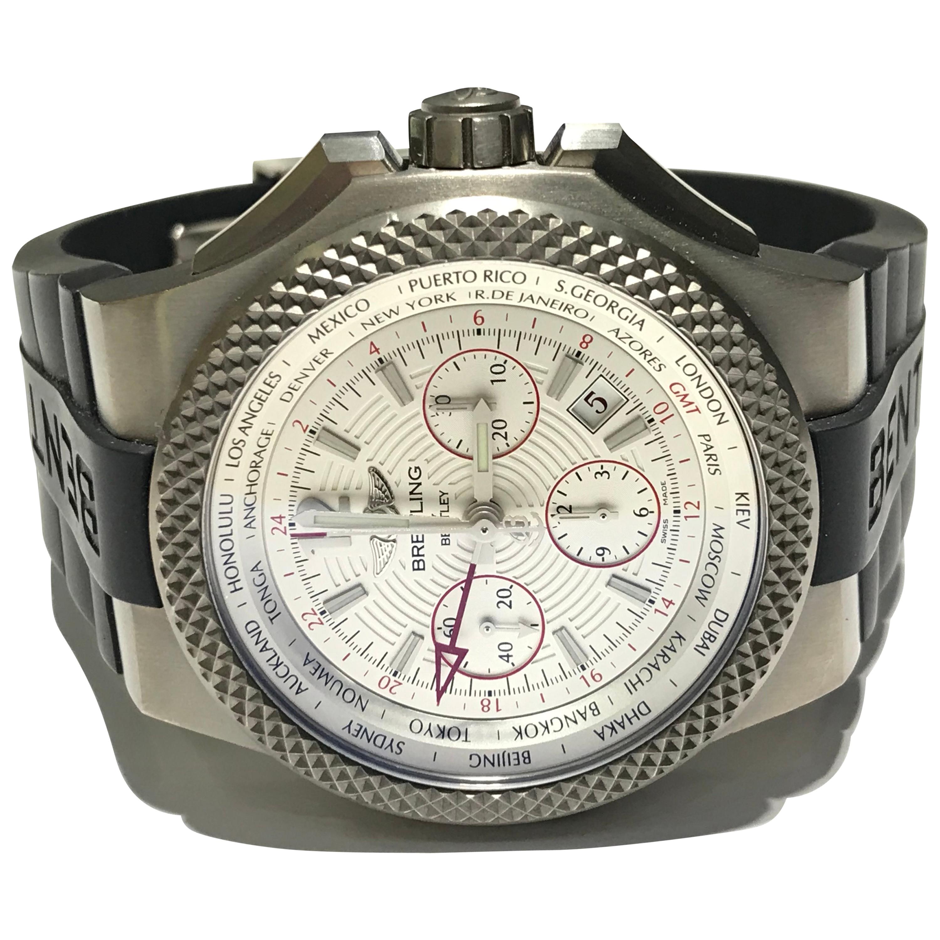 Breitling Bentley GMT Titanium Case Automatic Watch #EB043335/G80 For Sale