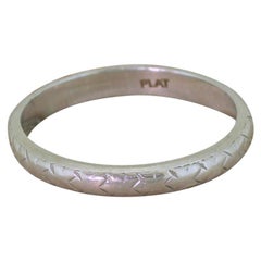 Vintage Art Deco Platinum Wedding Ring