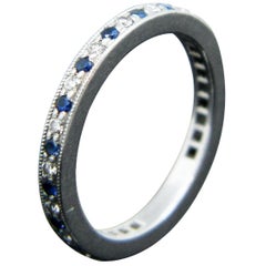 Tiffany & Co. Eternity Diamond Sapphire Legacy Band Ring