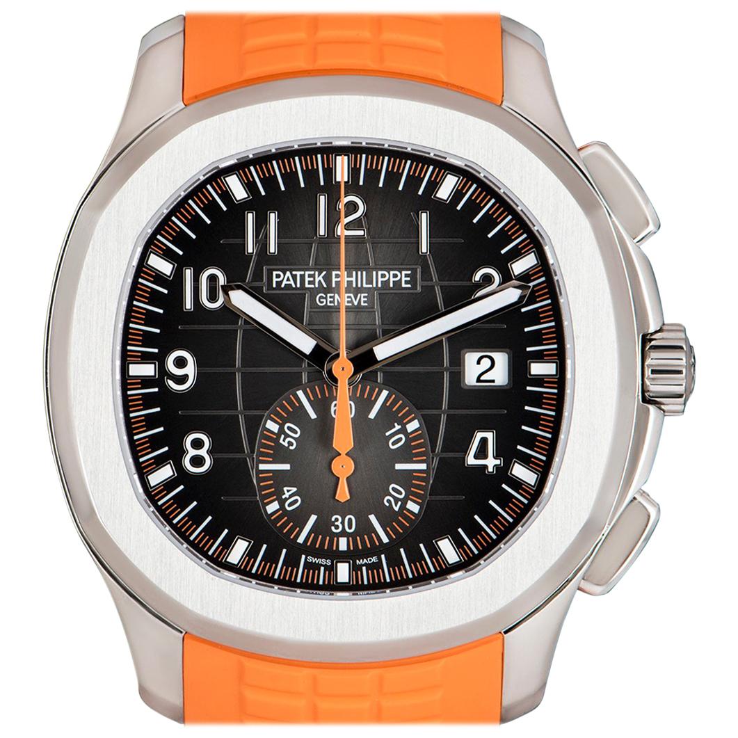 Patek Philippe Unworn Aquanaut Steel Black Dial 5968A-001 Automatic Wristwatch