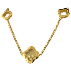 Chopard Happy Diamonds Clover Yellow Gold Charm Bracelet 85/6956 Brand New
