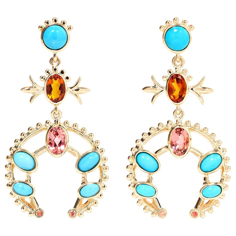 Marlo Laz squash blossom earrings, 2019