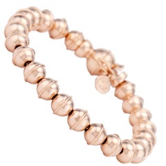 Marlo Laz 14K Rose Gold Bead Squash Blossom Southwestern Stackable Bracelet