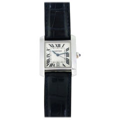 Cartier Tank Française White Gold Automatic Large Wristwatch