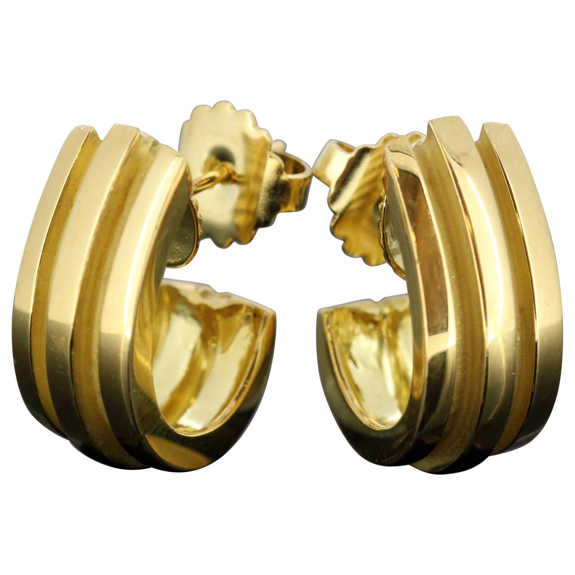 Tiffany & Co. 18 Karat Yellow Gold Stud Earrings