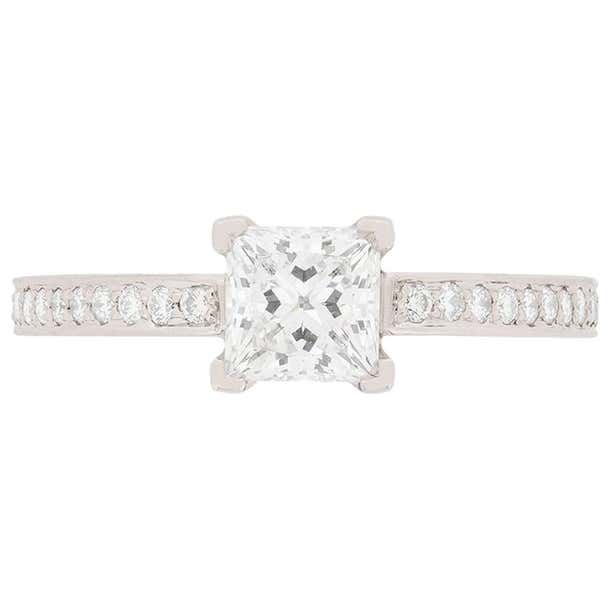 Tiffany and Co. ‘Grace’ Princess Cut Diamond Ring at 1stDibs