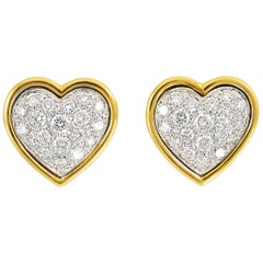 Picchiotti White Gold Diamonds, Heart-Shaped Earrings