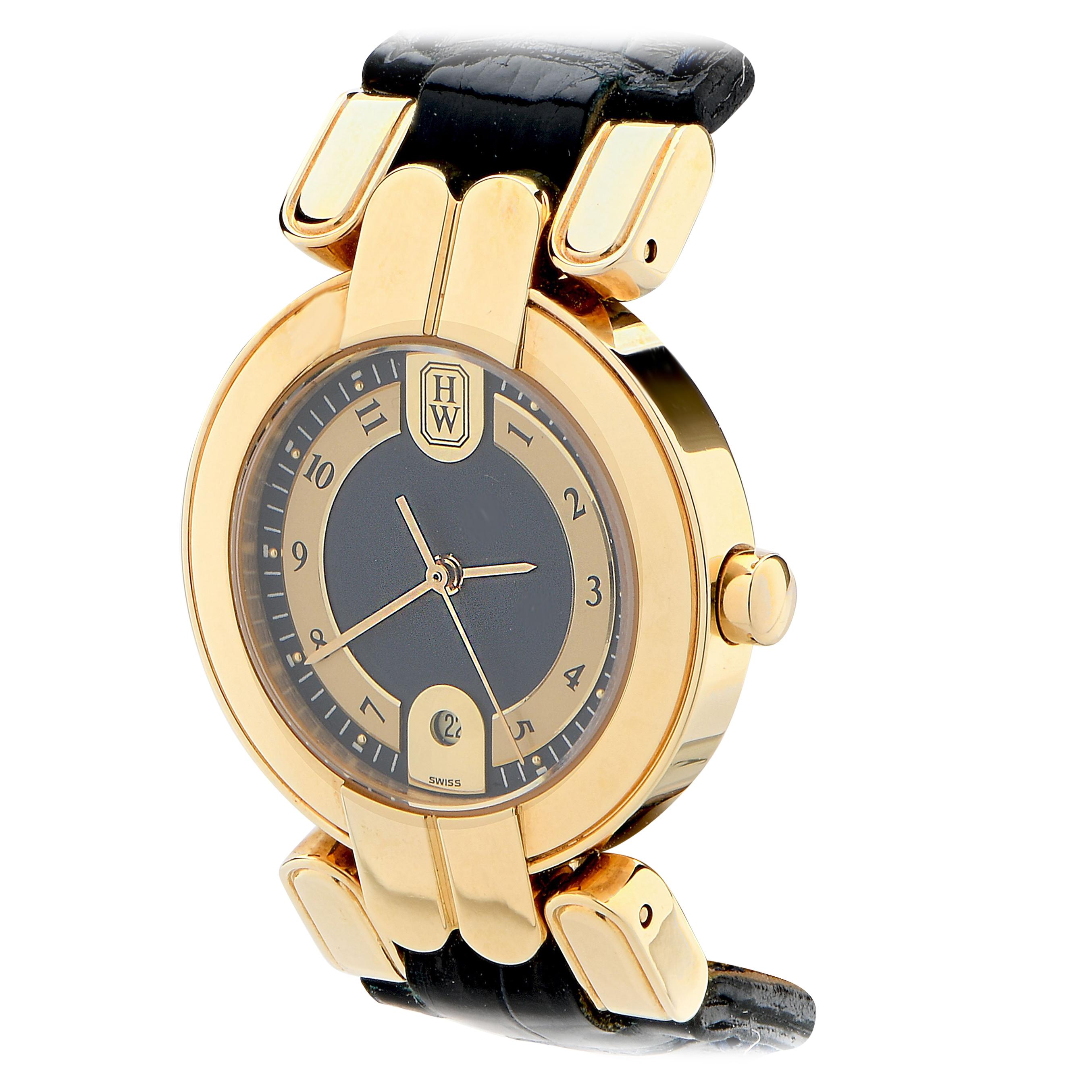Harry Winston Vintage Never Been Worn Lady's Premier 18 Karat Yellow Gold Watch