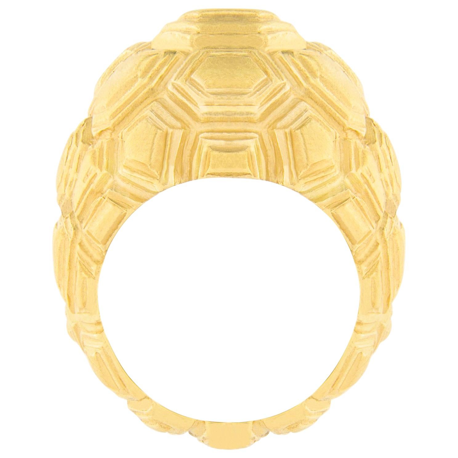 Alex Jona Testudo 18 Karat Yellow Gold Dome Ring