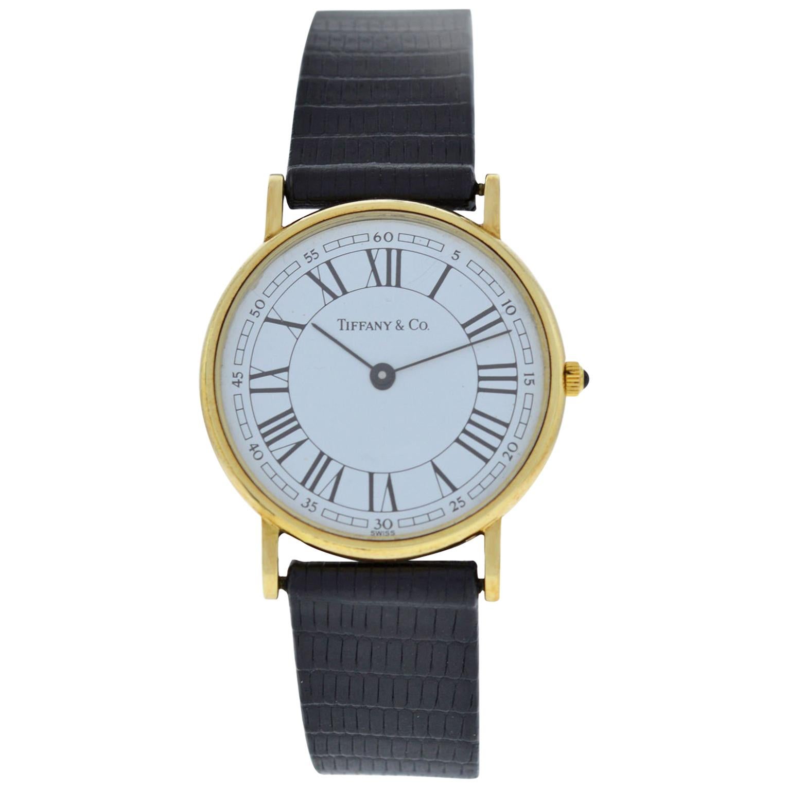 Authentic Ladies Tiffany & Co. Classic 14 Karat Solid Gold Quartz Watch