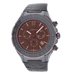 New Versace DV One Cruise Ceramic Black Brown Quartz Watch