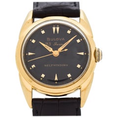 Vintage Bulova Automatic 10 Karat Gold Filled and Stainless Steel Watch, 1956