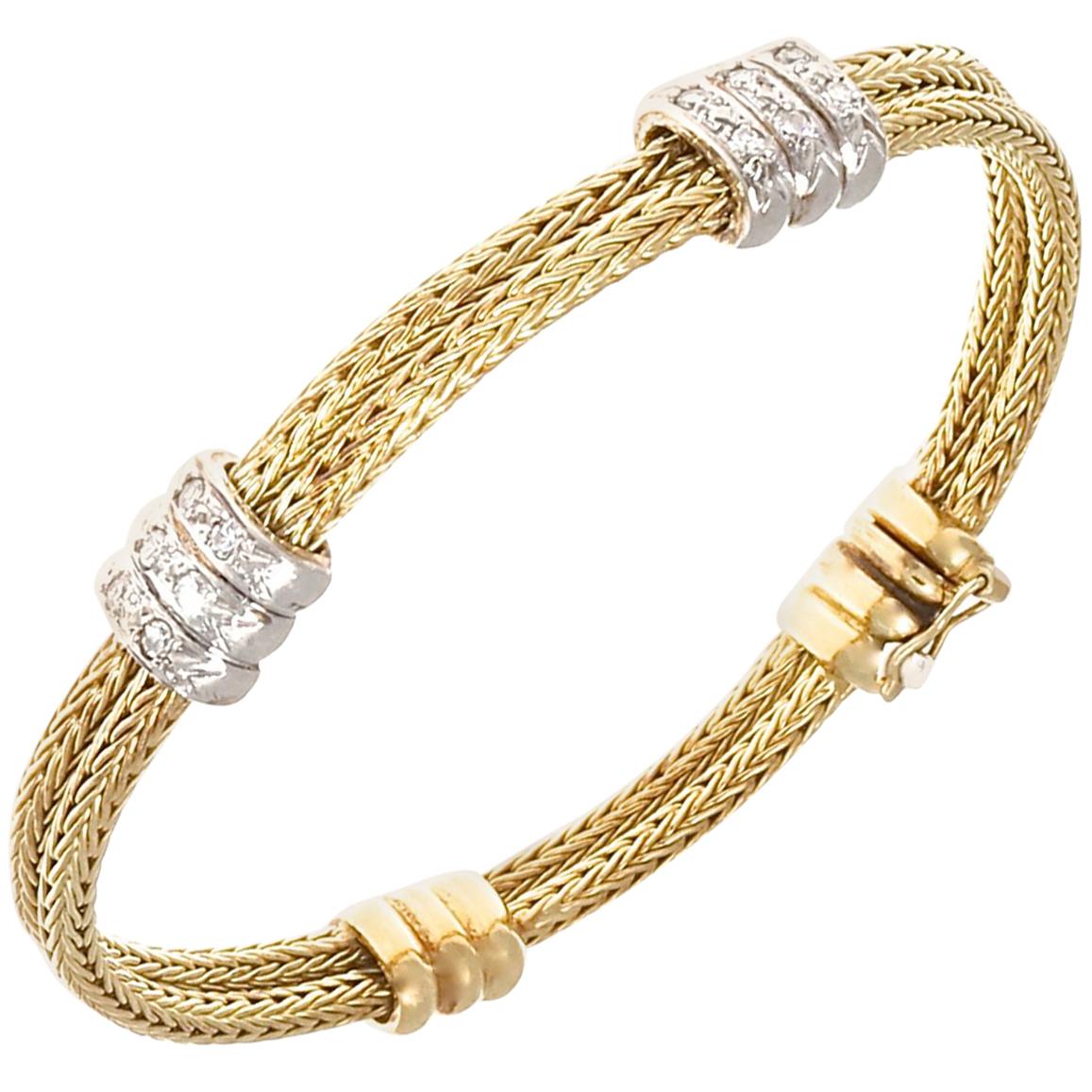 Vintage Diamond Gold Bracelet