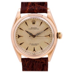 Vintage Rolex 18 Karat Pink Gold Oyster Perpetual Chronometer, circa 1956