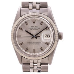 Rolex Datejust Stainless Steel and White Gold Ref 1601 circa 1968