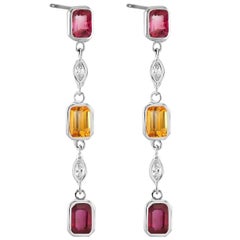 Sapphire Drop Earrings