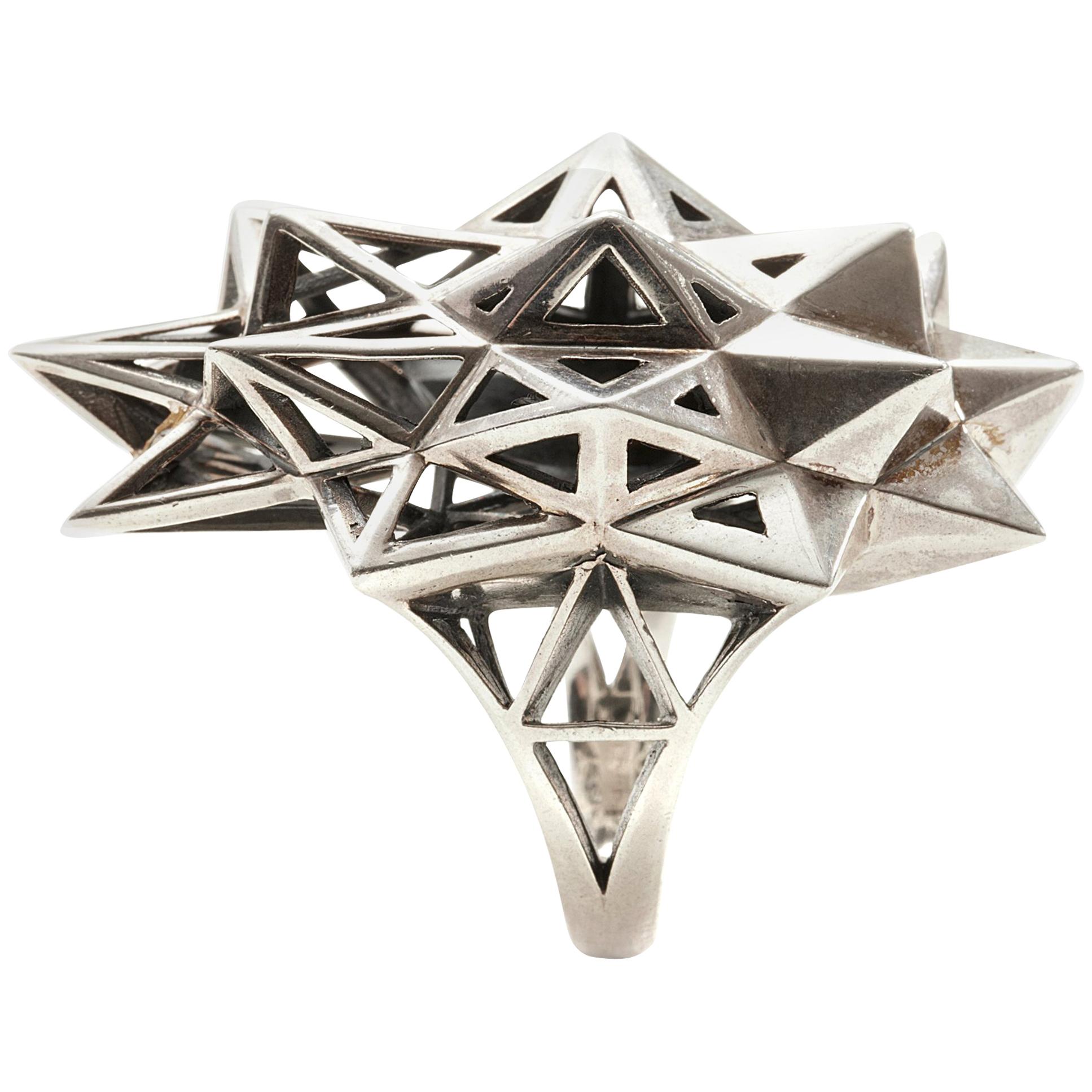 Sterling Silver Stellated Star Ring