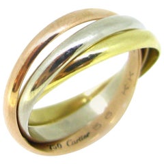 Cartier Trinity Three-Color Yellow White Rose Gold Rolling Ring