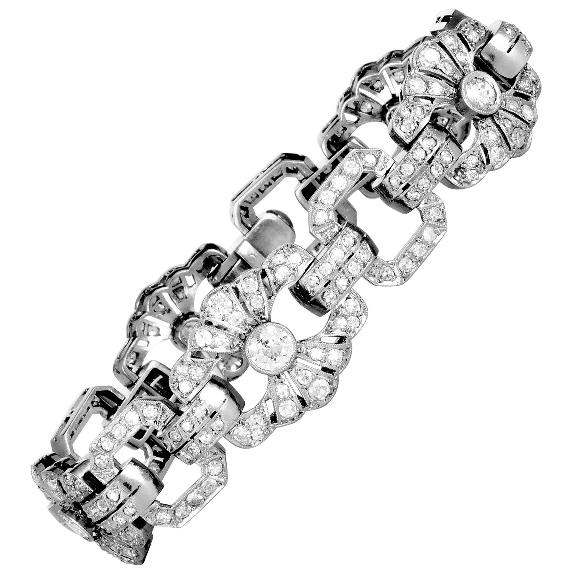Full Diamond Platinum Bracelet
