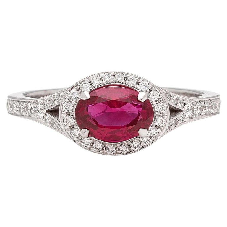 Oval Ruby and Diamond Ring For Sale at 1stDibs | oval ruby and diamond ring