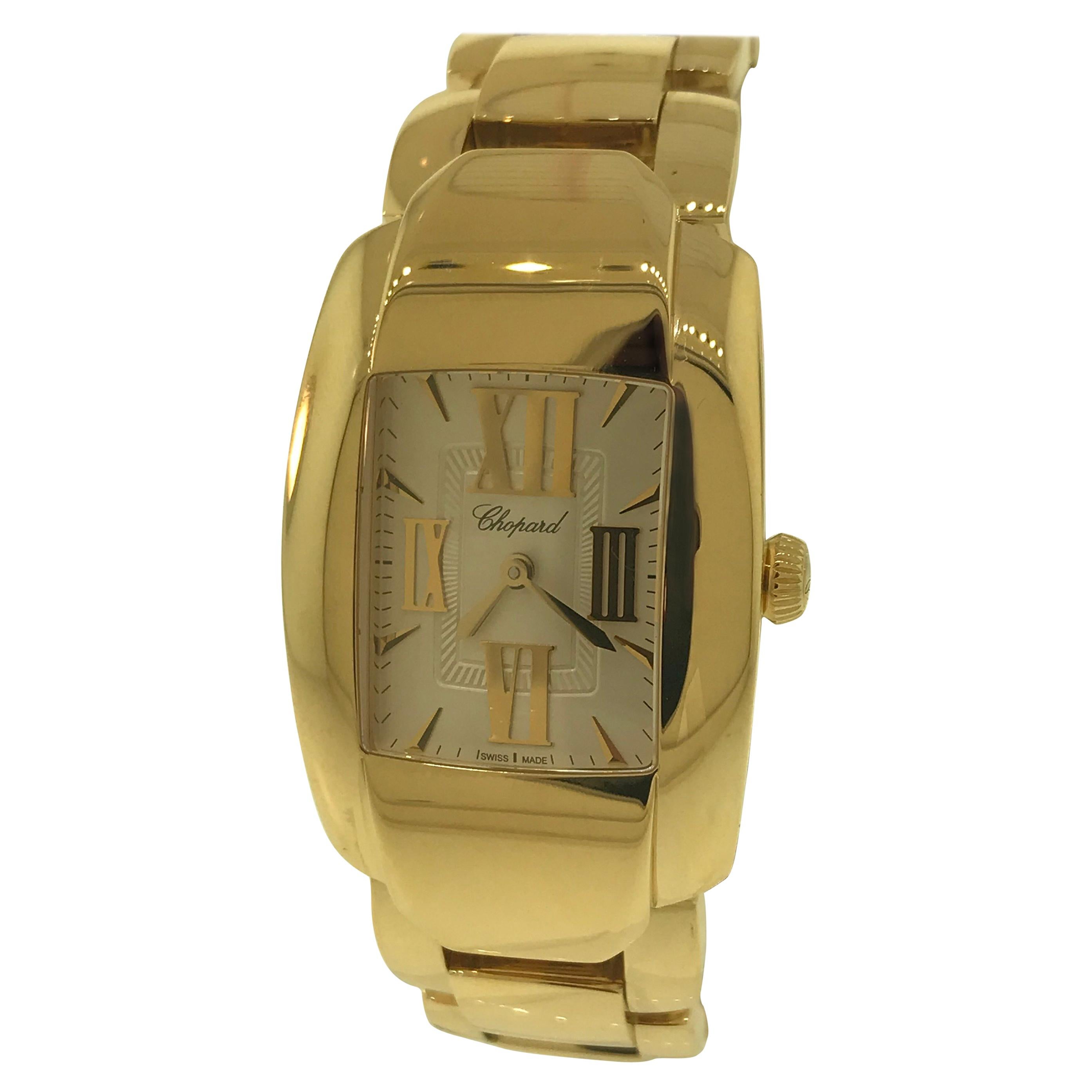 Chopard La Strada 18 Karat Yellow Gold Ladies Bracelet Watch 41/9254 For Sale