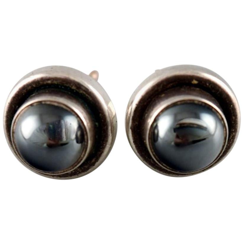 Pair of Ear Studs in Sterling Silver by Georg Jensen