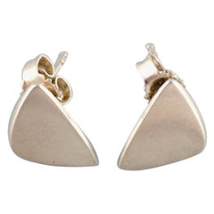 Pair of "Peak" Ear Studs in Sterling Silver by Georg Jensen