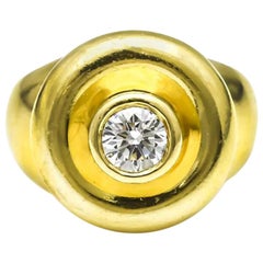 Vintage Tiffany & Co. Paloma Picasso Diamond 18 Karat Yellow Gold Ring