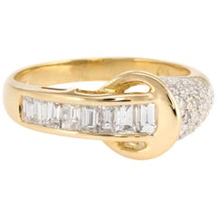 Vintage Diamond Pinky Ring Mixed Cuts 18 Karat Yellow Gold Estate Fine Jewelry