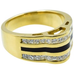 Bernard Passman Black Coral Diamond Ring