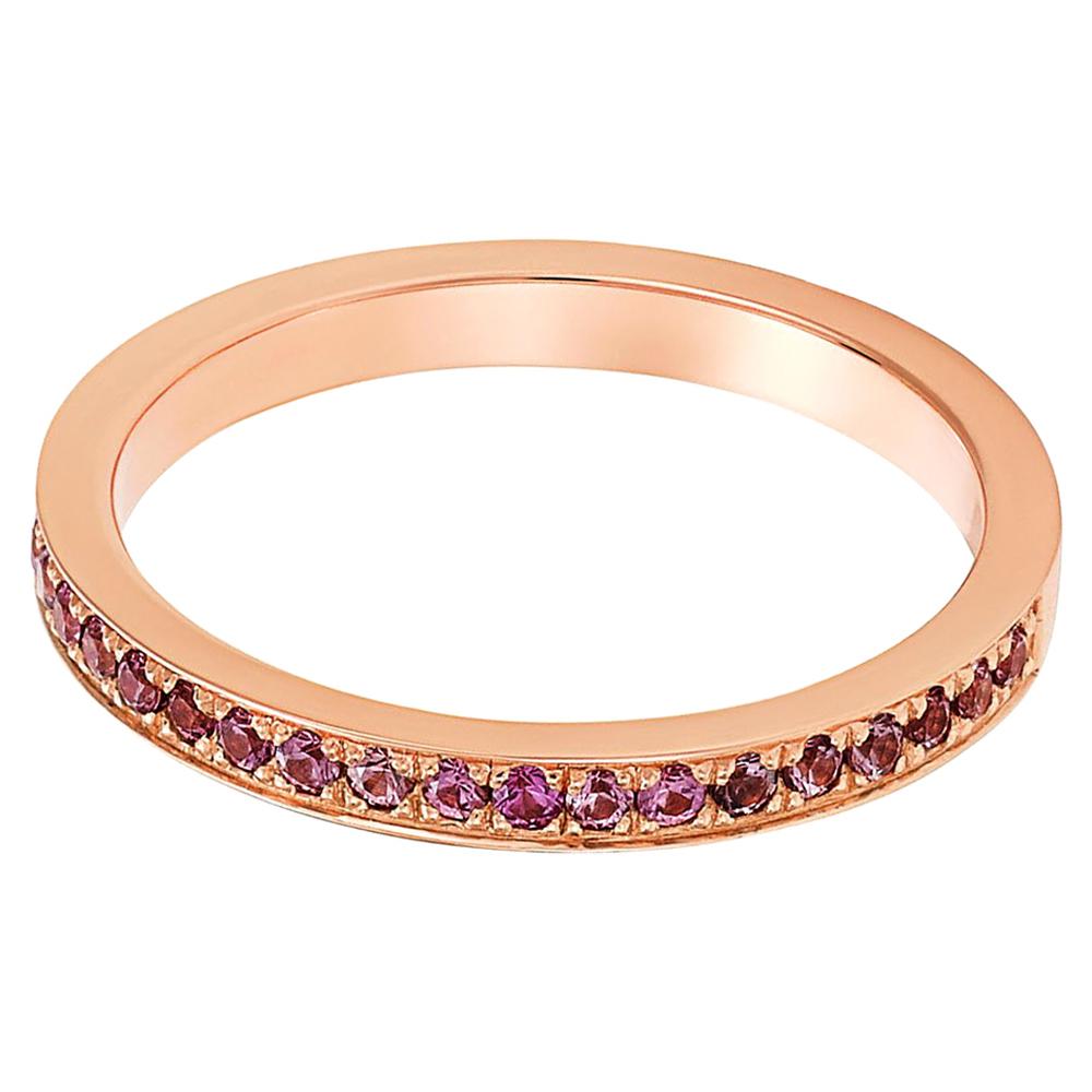 Giulians 18 karat Rose Gold and Pink Sapphire Ring For Sale