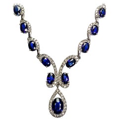 Sapphire Diamond Necklace