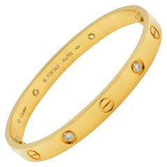 Cartier Love Bracelet 18 Karat Yellow Gold with Diamonds B6035917
