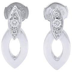 Cartier Estate 18 Karat Marquise Round Diamond 0.20 Carat Earrings AK2B1781