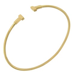 Tiffany & Co. Tiffany T Wire 18 Karat Yellow Gold Bracelet