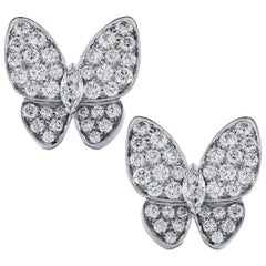 Van Cleef & Arpels Zwei Schmetterlings-Diamantohrringe