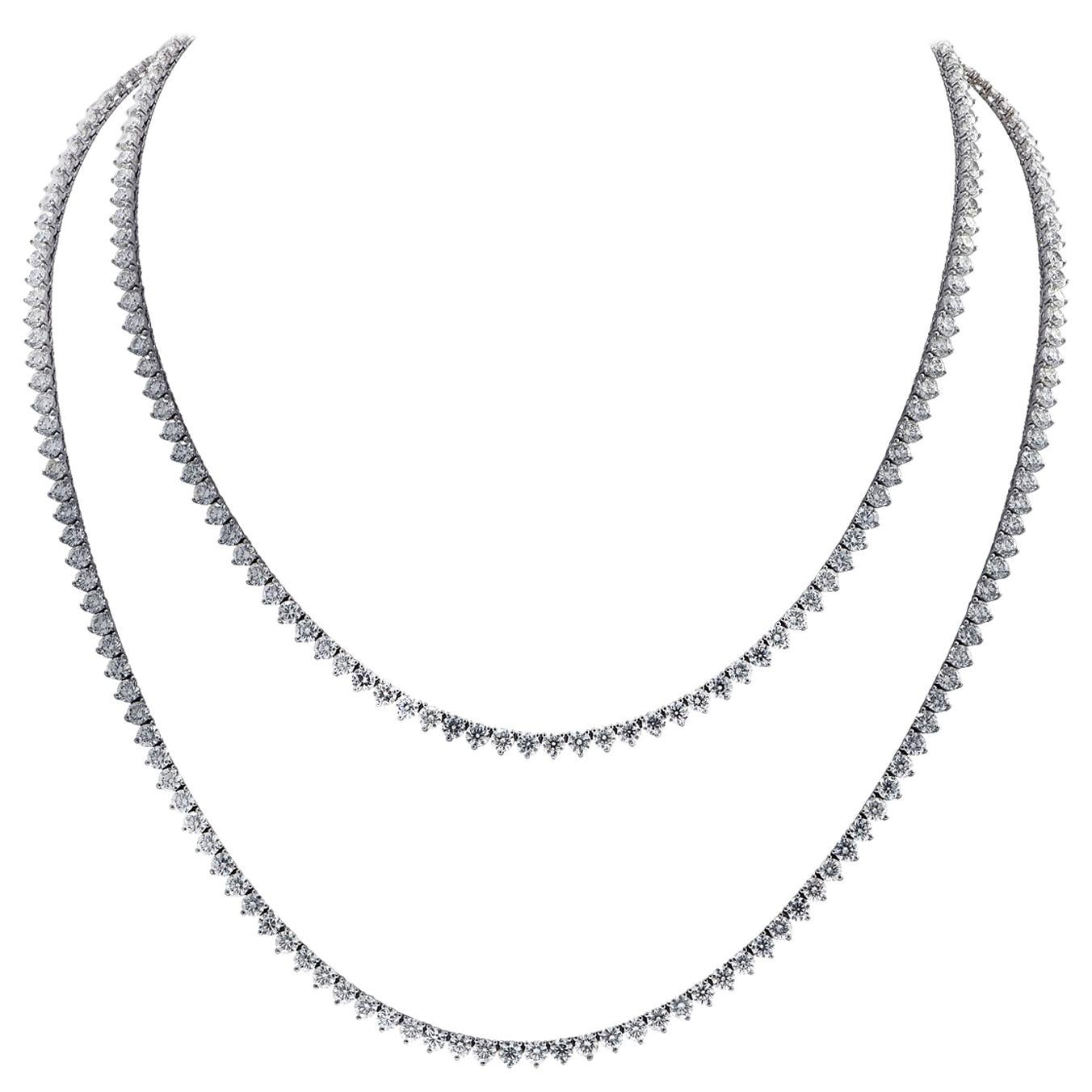 52.40 Carat Diamond Line Necklace