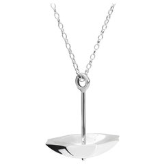 Sterling Silver Cocktail Umbrella Pendant