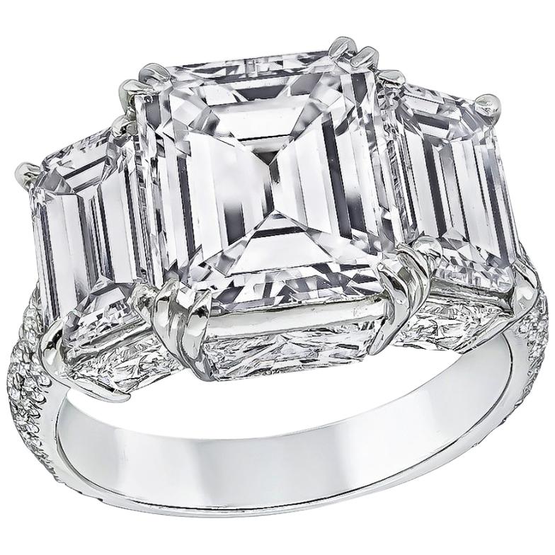 Extraordinary GIA Certified 4.06 Carat Diamond Engagement Ring