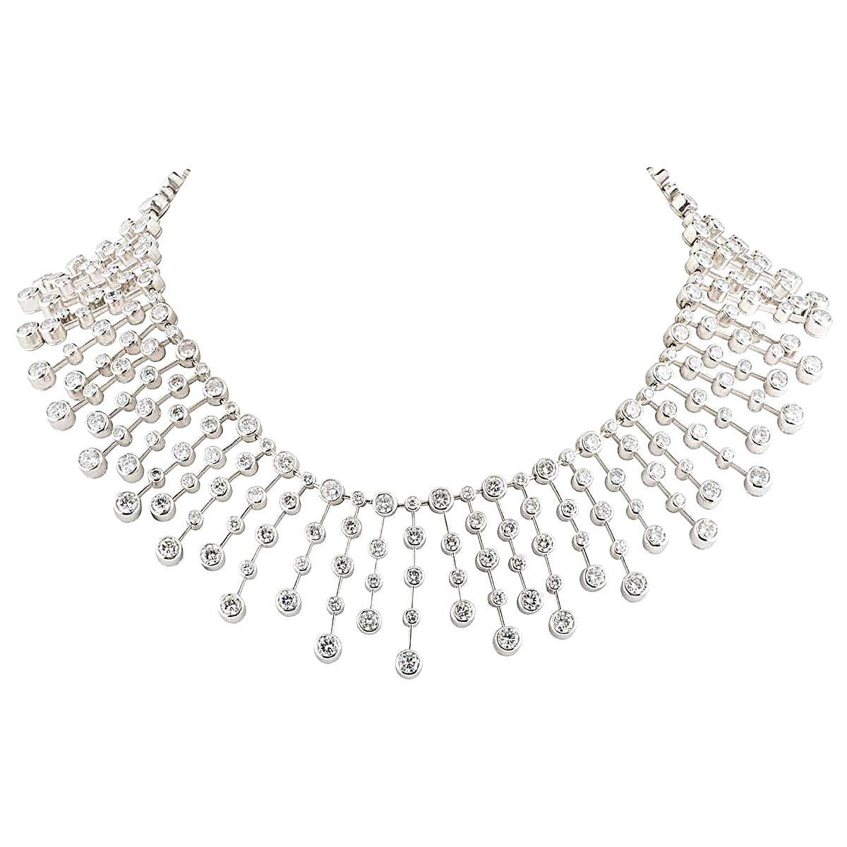 Cartier 60.00 Carat Diamond Platinum Necklace