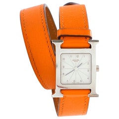 Hermès - Montre orange à double bracelet