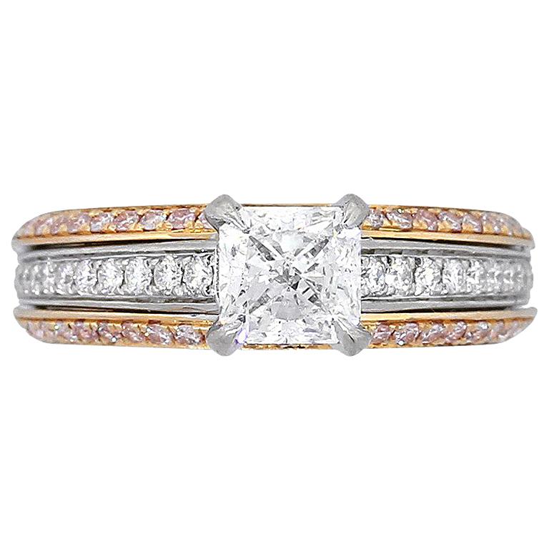 Simon G 0.90 Carat GIA Certified Radiant Cut Diamond Engagement Ring