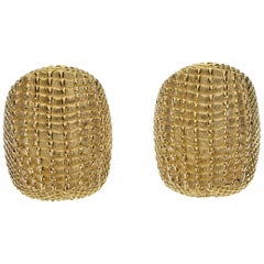 David Webb 18K Yellow Gold Earrings