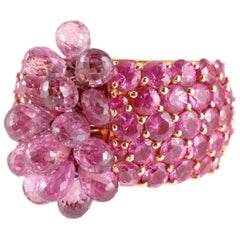 David Morris 19.72 Carat Pink Sapphire Rose Gold Ring