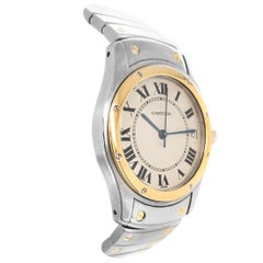 Cartier Stainless Steel and 18 Karat Gold Automatic Watch