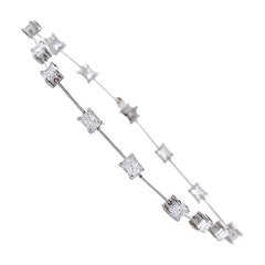 3.61 Carat Total Radiant Cut Diamond Bracelet in Platinum