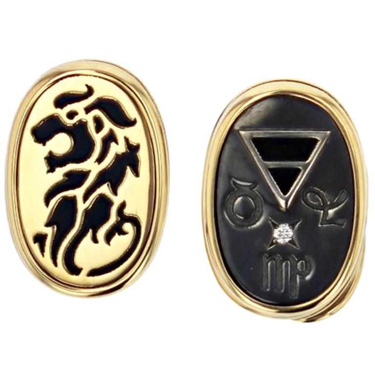 Cufflinks 4 Elements Earth by Elie Top For Sale