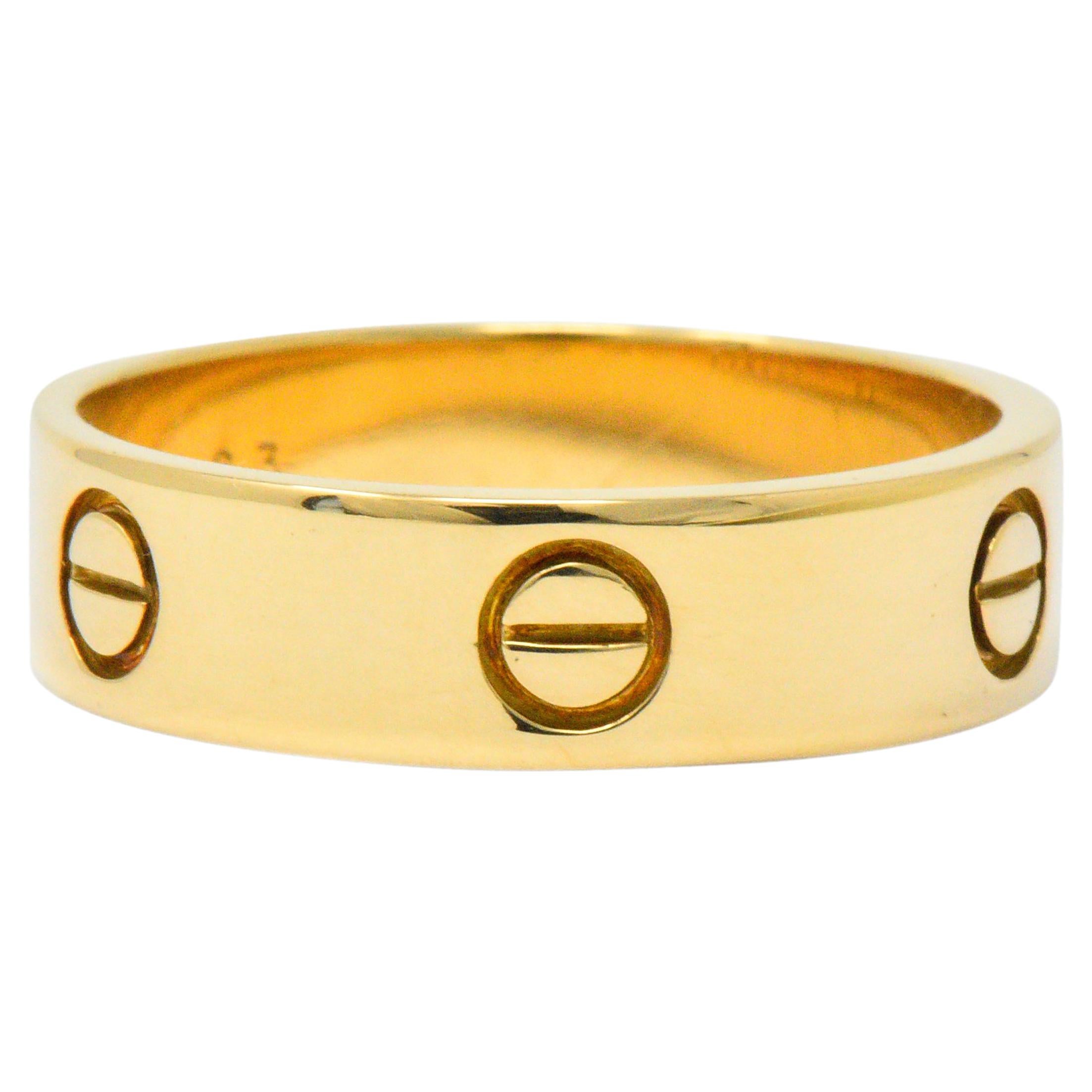 Cartier Men's 18 Karat Gold Love Collection Band Ring